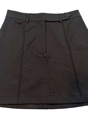 ANINE BING Nikita Mini Skirt Black High Rise Tailored Pleated Women’s Sz Medium